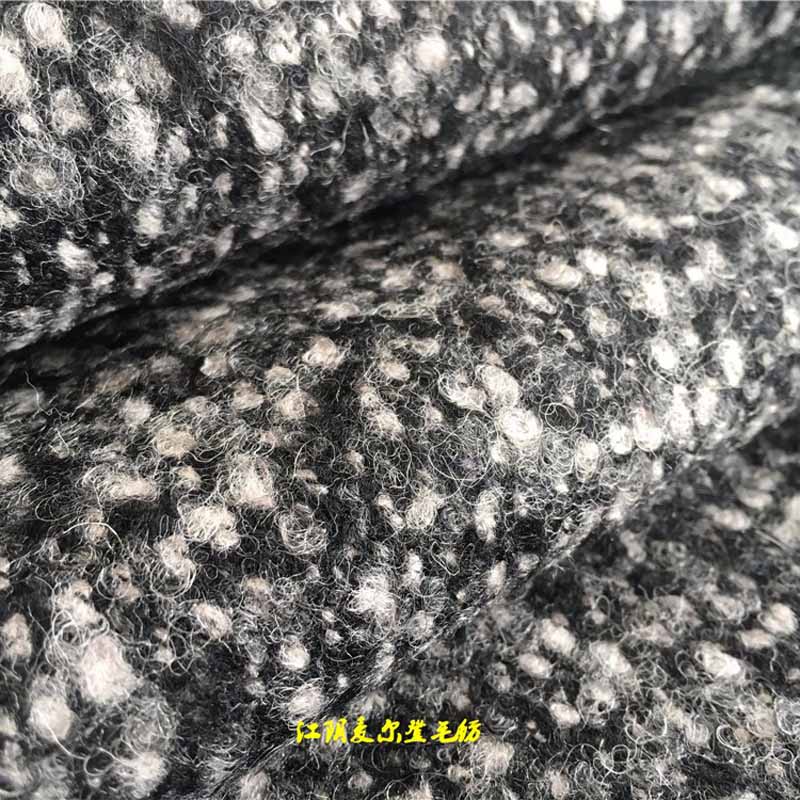 黑白毛圈呢毛團(tuán)絨毛圈紗